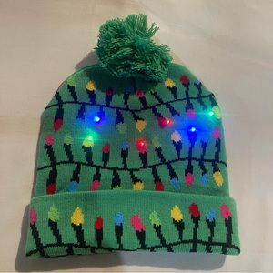 Green Light Up Christmas Hat